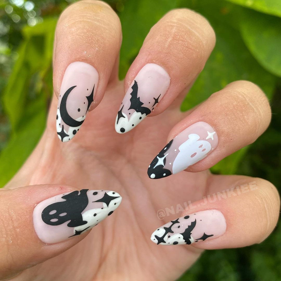 Halloween nail design easy, Halloween nail ideas, simple Halloween nails, Looking for halloween nail art. If so, there’s plenty of Halloween nail designs acrylic and Halloween nails easy to choose from! #halloweennails #halloweennailart #halloweennaildesigns