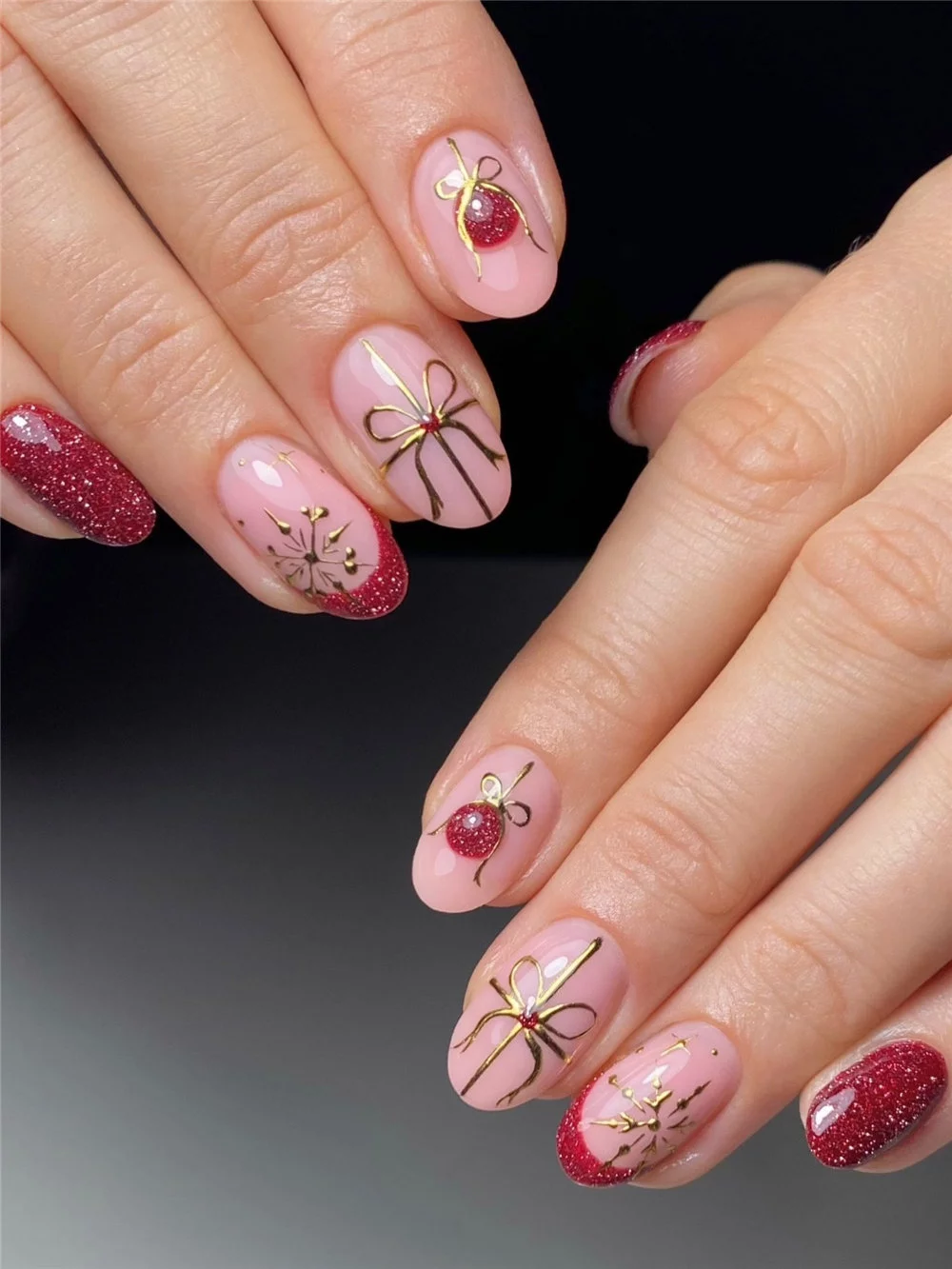 Elevate your holiday look with these 16 cute bow nails for Christmas! This year, cute bow nails are taking over the holiday trends, becoming the must-have look for winter. #ChristmasNails #BowNails #HolidayManicure #WinterNails