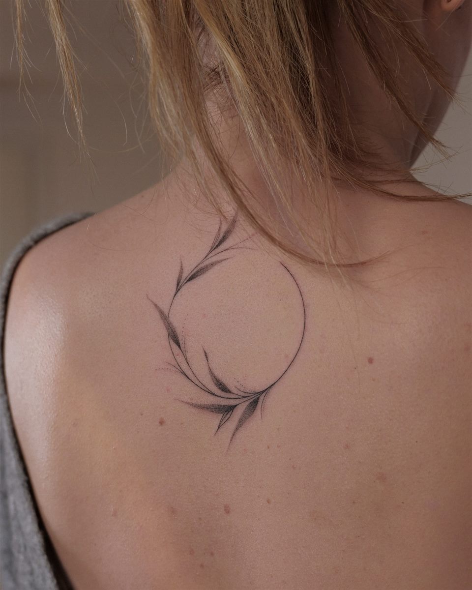 minimal shoulder blade tattoo for women summer