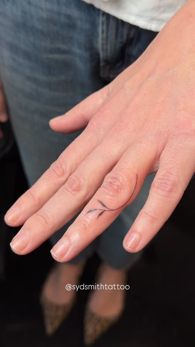 small finger tattoo idea for women
