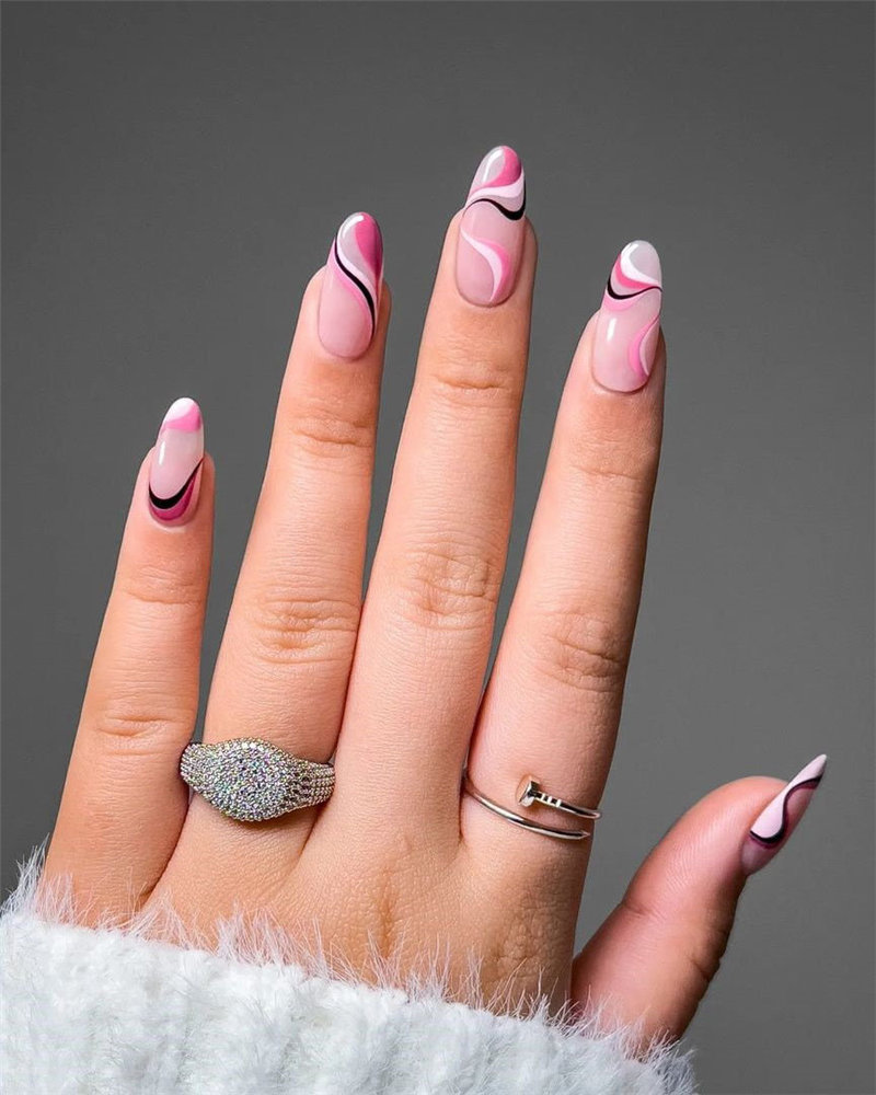 20 Swirl Nails Ideas To Inspire Your Next Spring Manicure