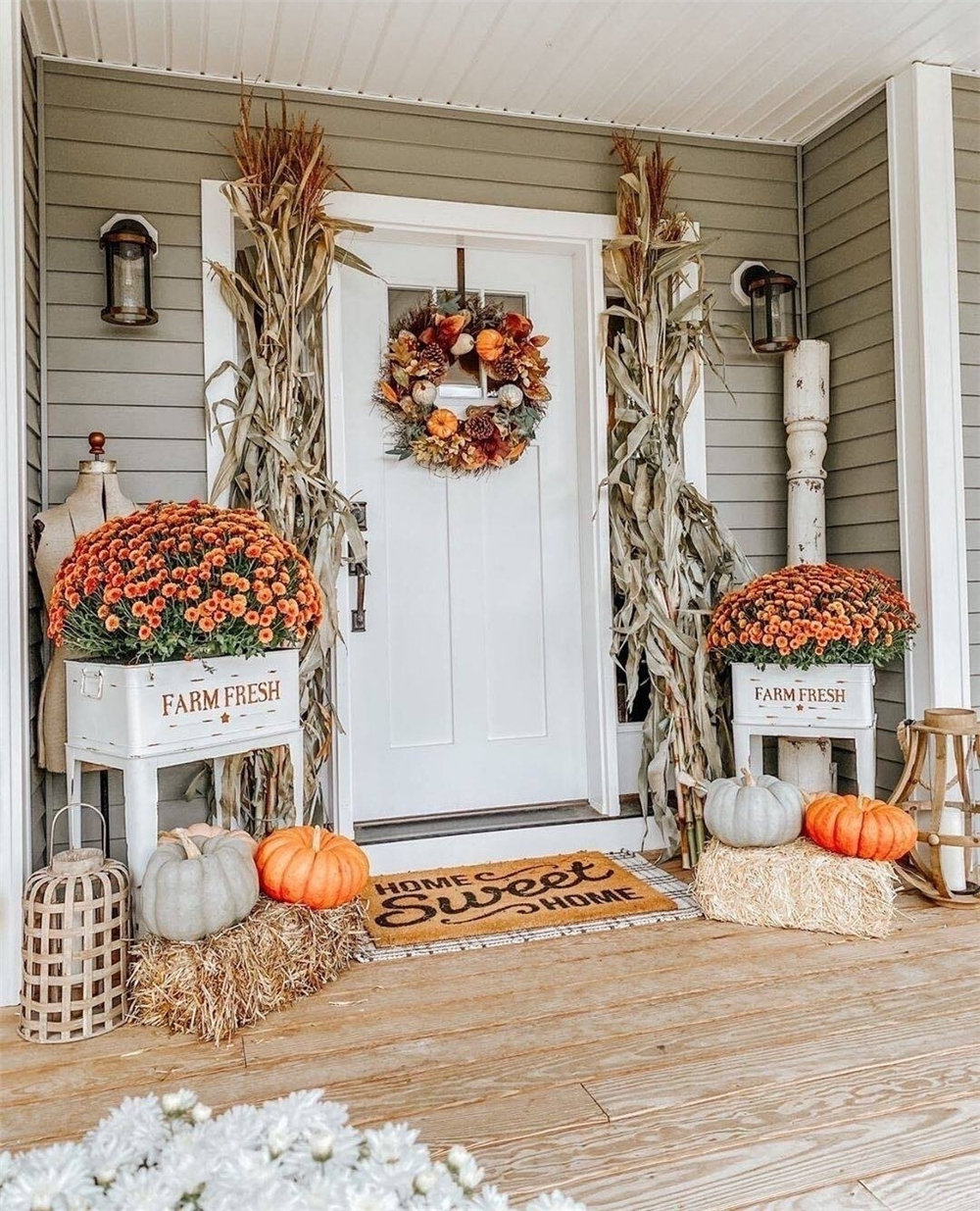 Fall front porch decor ideas