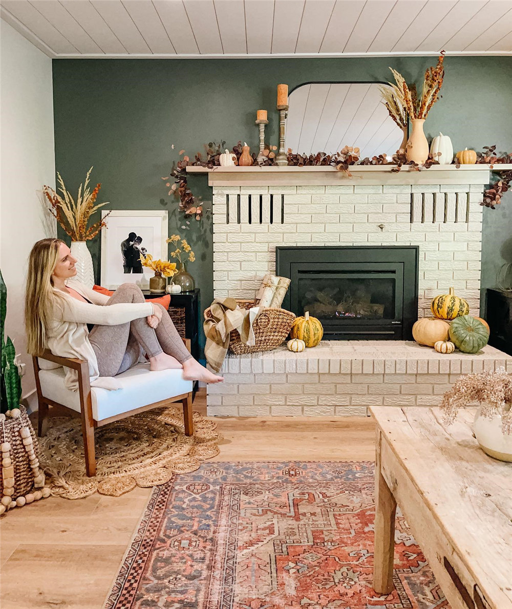 fall decor ideas for fireplace