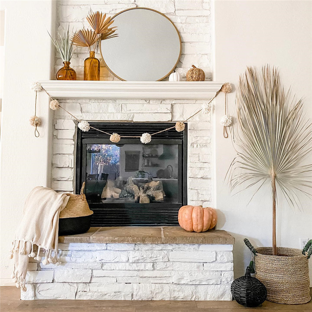 fall decor ideas for fireplace