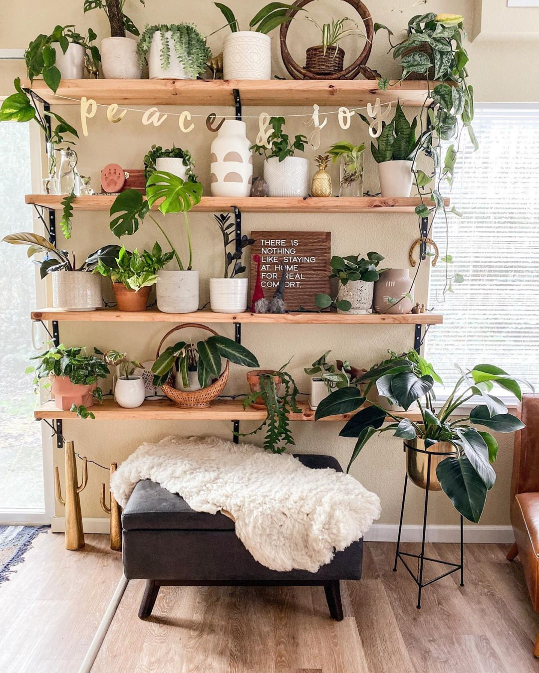 To give you some indoor plants decor inspiration, we have found 60 indoor plants decor and plant shelves ideas. You can decorate your bedroom, kids room, living room, kitchen, and dining room with indoor plants.