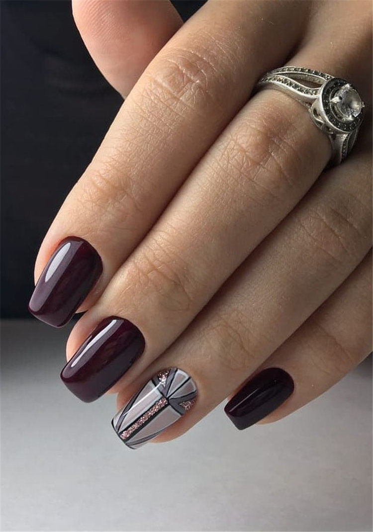 Geometric Nail Art Ideas; Geometric Manicures; geometric nails; nails designs; nails art; geometric aesthetic; nails polish;