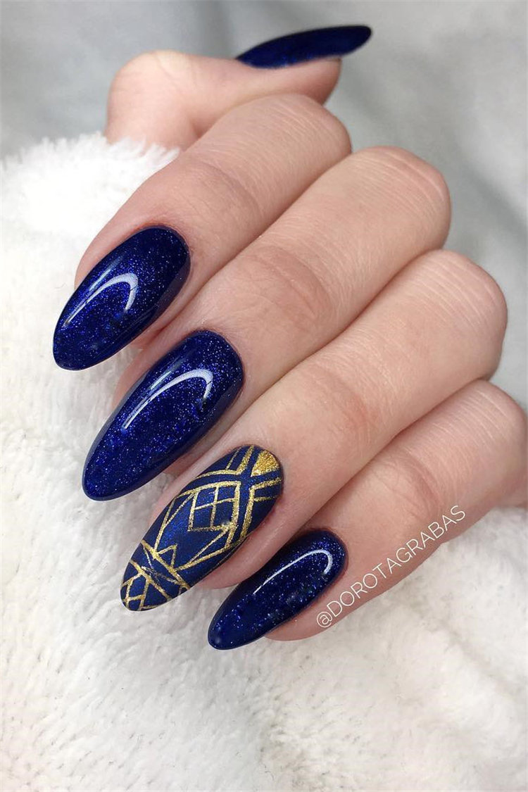 Geometric Nail Art Ideas; Geometric Manicures; geometric nails; nails designs; nails art; geometric aesthetic; nails polish;