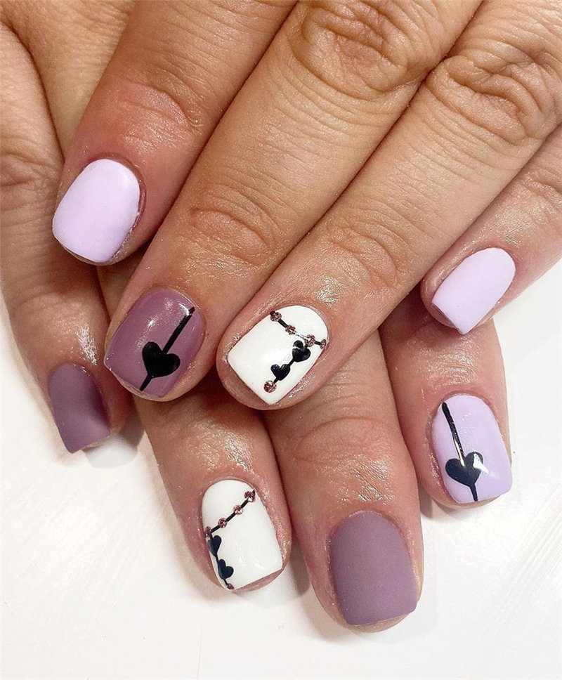 60 pink, red, and white valentine’s day nail ideas. We have gathered the best Valentines nails for you to find your Valentine's Day nail art inspiration. Click to see more nail art ideas. #NailArt #ValentineNails