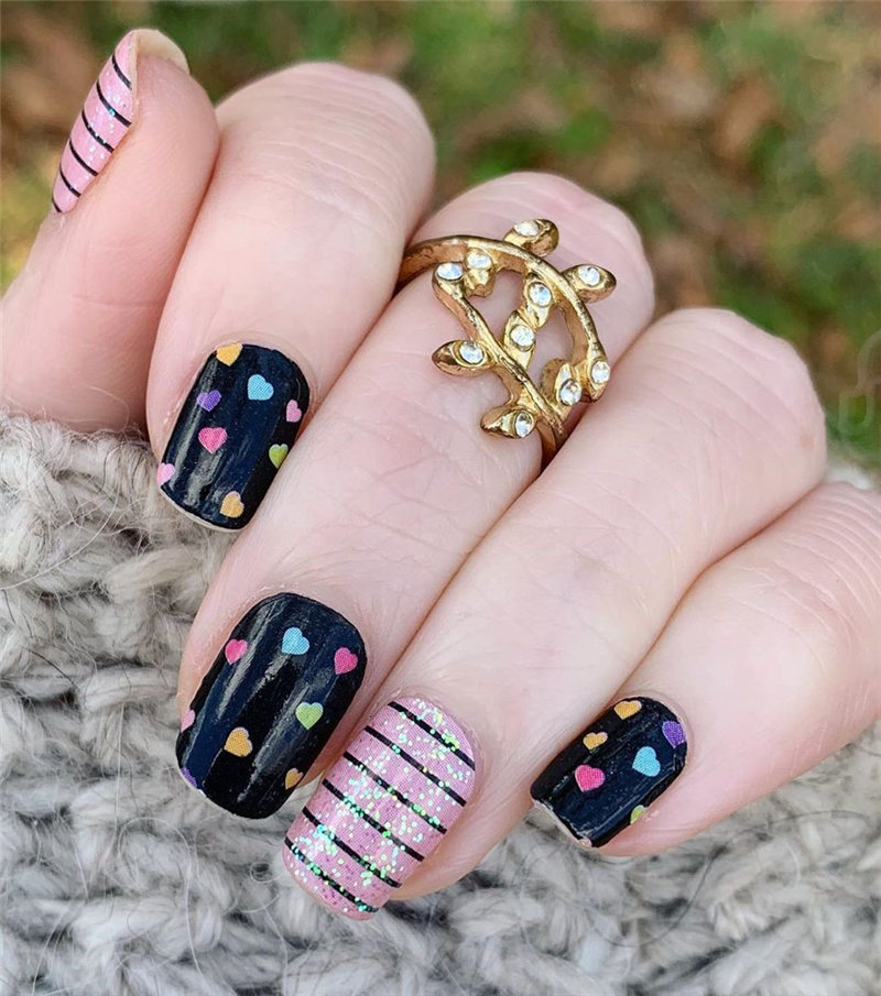 60 pink, red, and white valentine’s day nail ideas. We have gathered the best Valentines nails for you to find your Valentine's Day nail art inspiration. Click to see more nail art ideas. #NailArt #ValentineNails