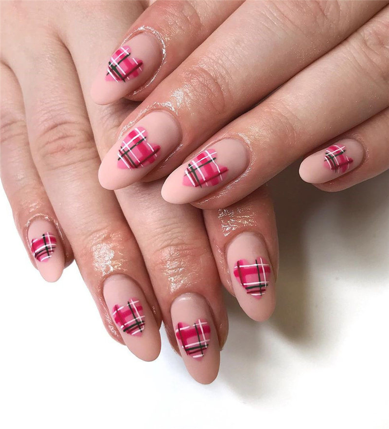 60 pink, red, and white valentine’s day nail ideas. We have gathered the best Valentines nails for you to find your Valentine's Day nail art inspiration. Click to see more nail art ideas. #NailArt #ValentineNails