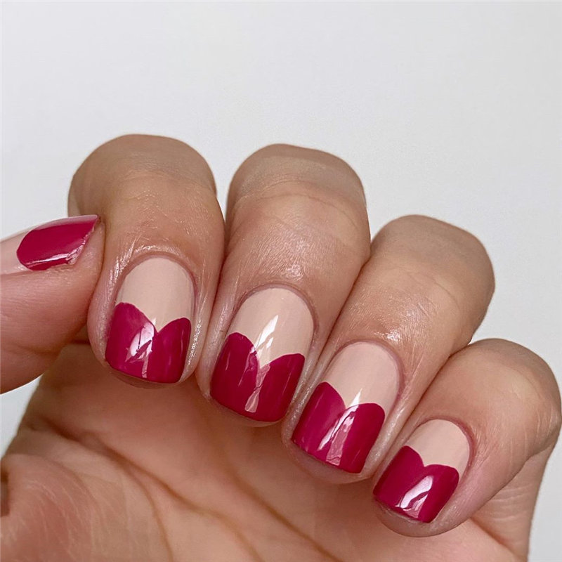 60 pink, red, and white valentine’s day nail ideas. We have gathered the best Valentines nails for you to find your Valentine's Day nail art inspiration. Click to see more nail art ideas. #NailArt #ValentineNails