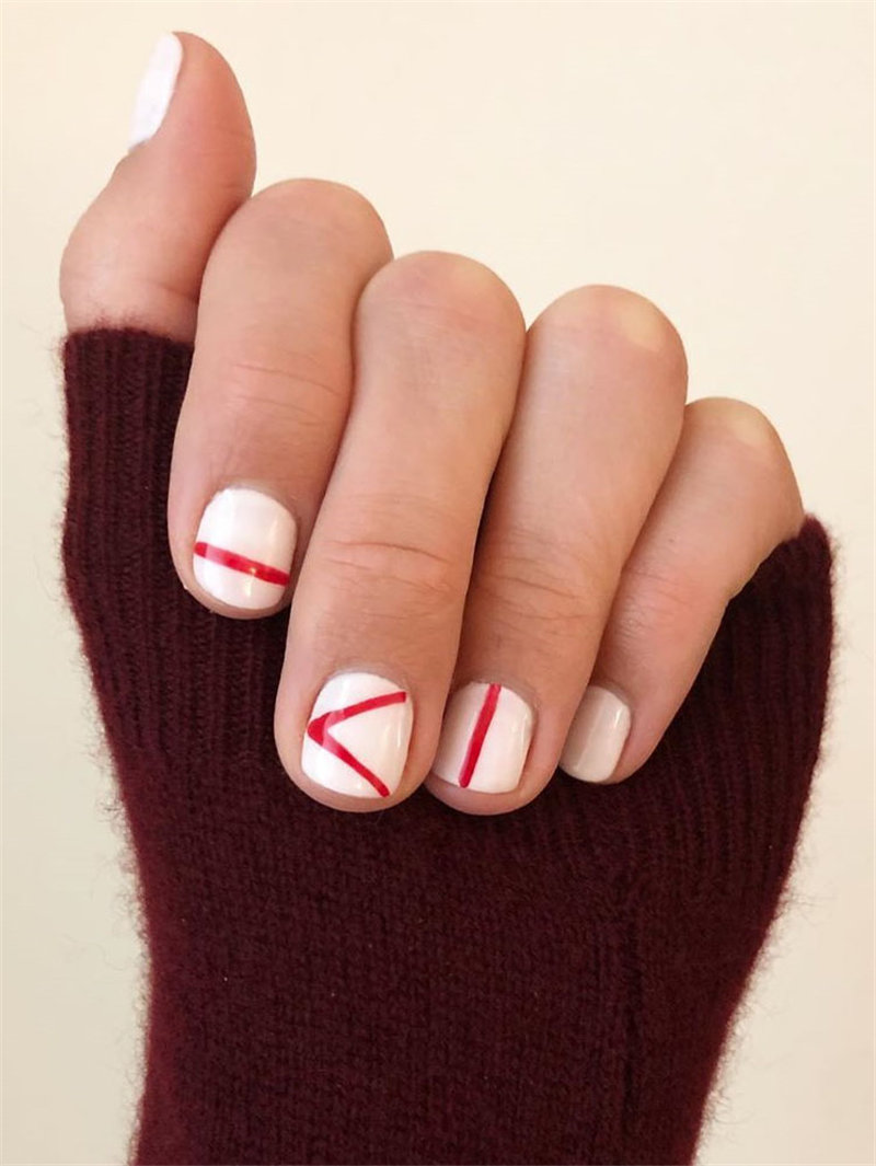 60 pink, red, and white valentine’s day nail ideas. We have gathered the best Valentines nails for you to find your Valentine's Day nail art inspiration. Click to see more nail art ideas. #NailArt #ValentineNails