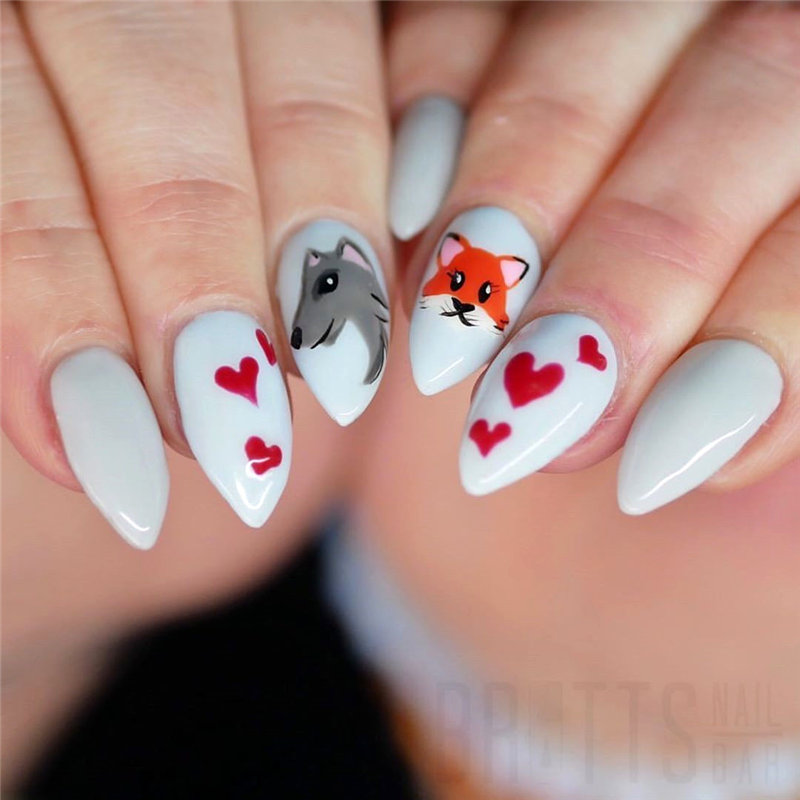 60 pink, red, and white valentine’s day nail ideas. We have gathered the best Valentines nails for you to find your Valentine's Day nail art inspiration. Click to see more nail art ideas. #NailArt #ValentineNails