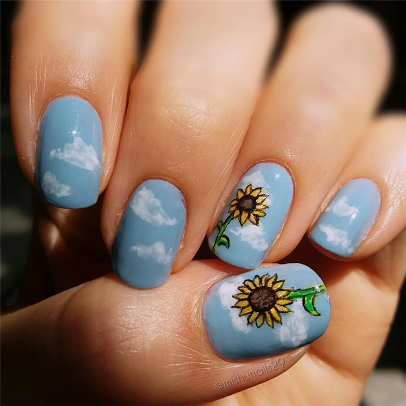 35 Spring Nail Design Trends and Colors. We have gathered the best spring nails ideas including beautiful flower,  greens, pinks, yellow and so on. You can try with the spring nails designs. #NailArt #springnails