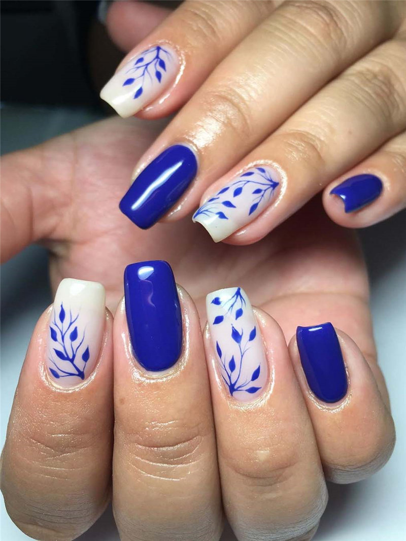 35 Spring Nail Design Trends and Colors. We have gathered the best spring nails ideas including beautiful flower,  greens, pinks, yellow and so on. You can try with the spring nails designs. #NailArt #springnails