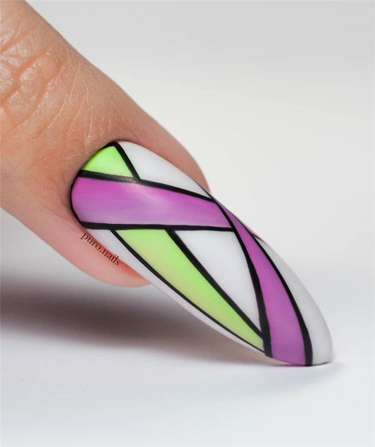 77 Stylish Simple Geometric Nail Art Designs Trendy Ideas for 2021