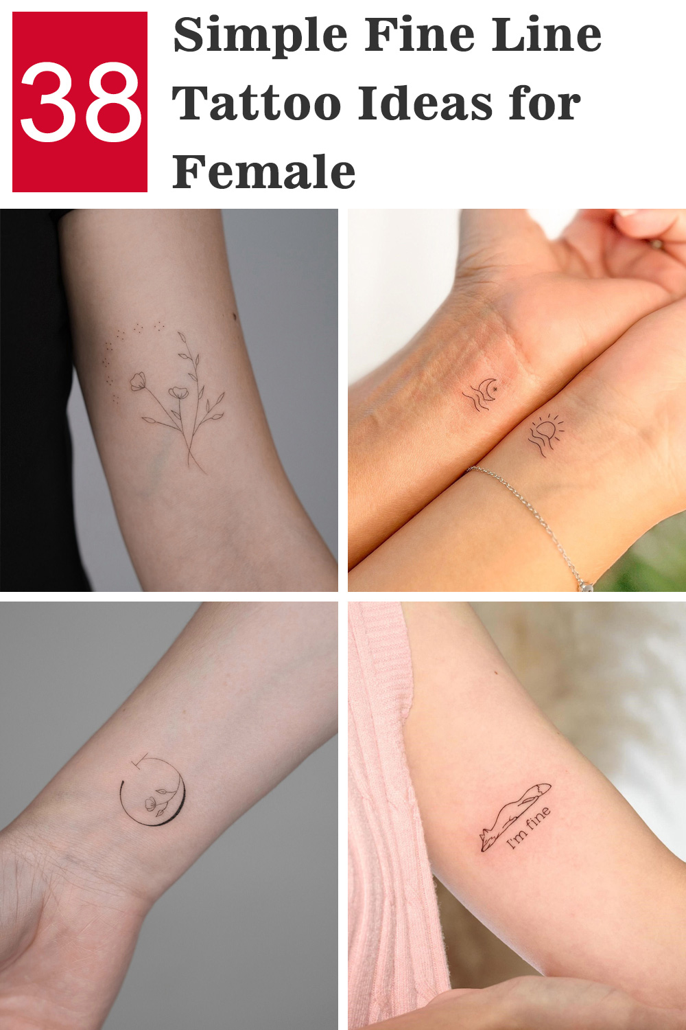 30+ Simple Fine Line Tattoo Ideas for Female
